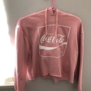 pink Coca Cola cut off sweater